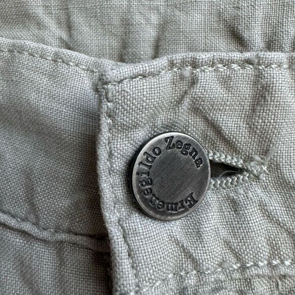 Ermenegildo Zenga Made In Italy Men’s Size 34 X 29 100% Cotton Straight Leg Gray - Picture 3 of 9